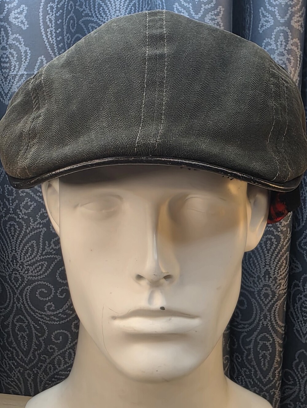 Vintage Woolrich Woolen Mills Herringbone Ivy Style Cap Hat - XL